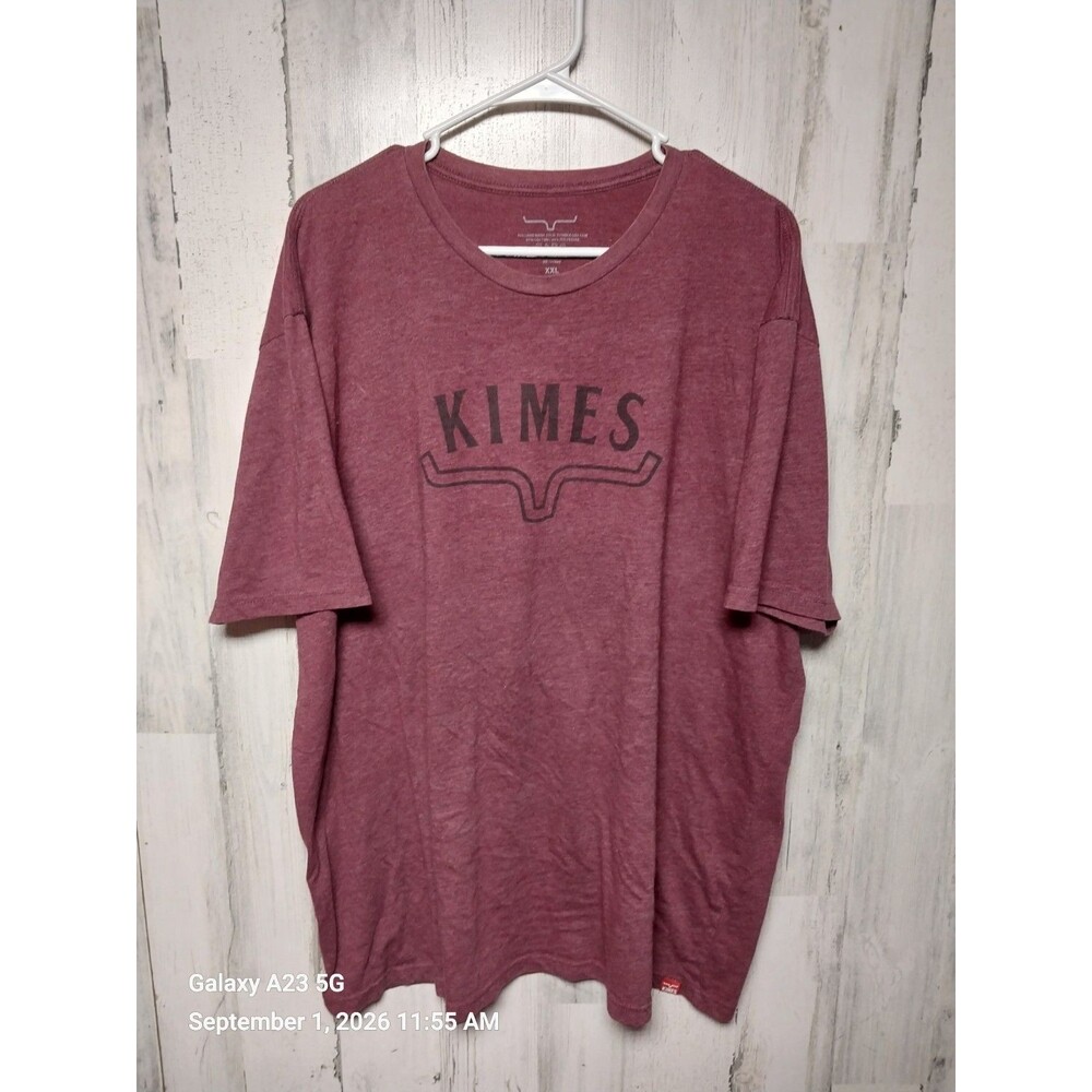 Kimes Ranch Men's XXL Burgundy Roy Tee Shirt